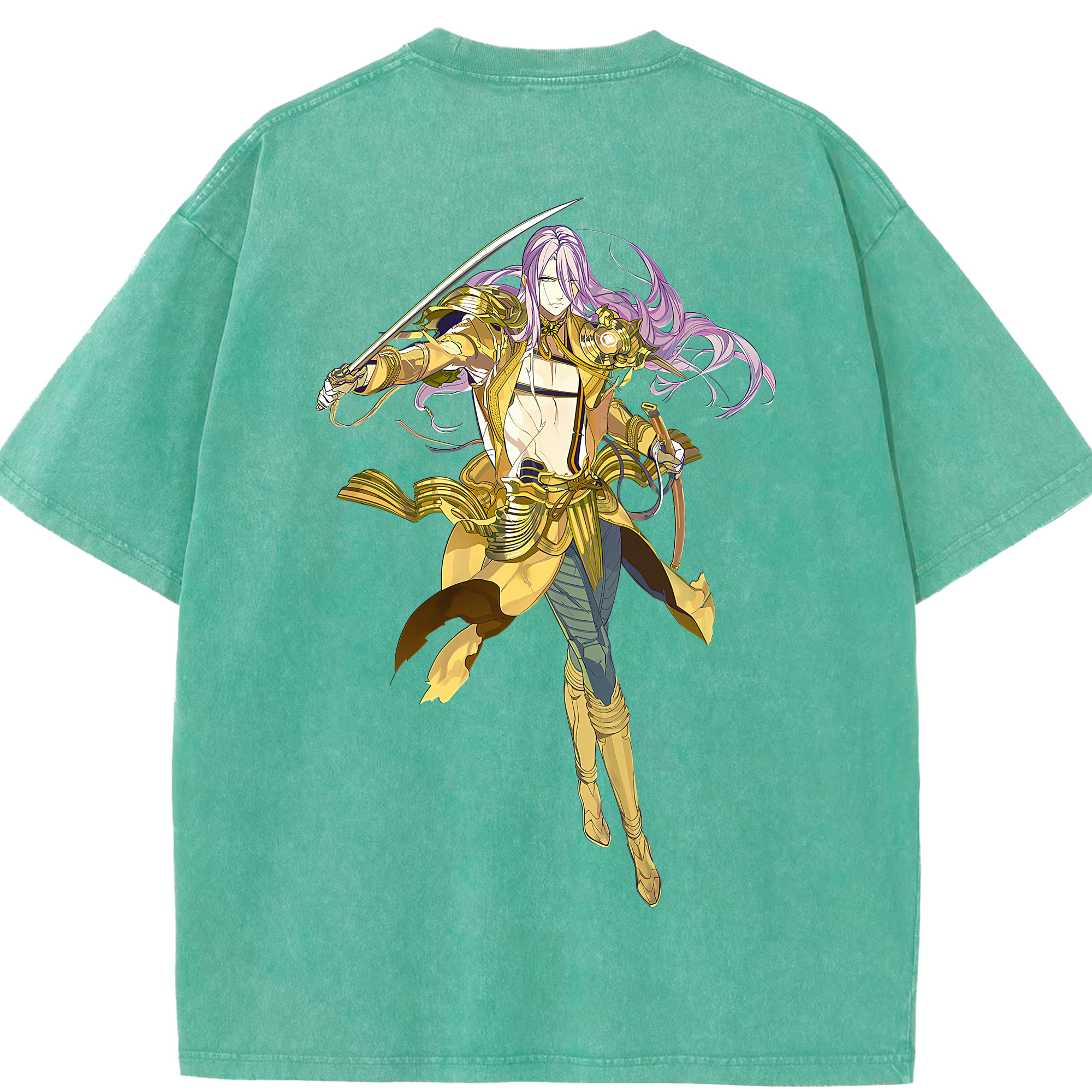 （画像用） 刀剣乱舞 Touken Ranbu 綿100% ヴィンテージ風 半袖Tシャツ（背面プリント）